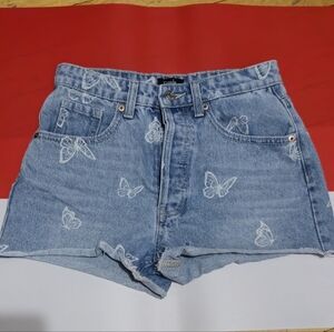 Printed butterfly summer shorts